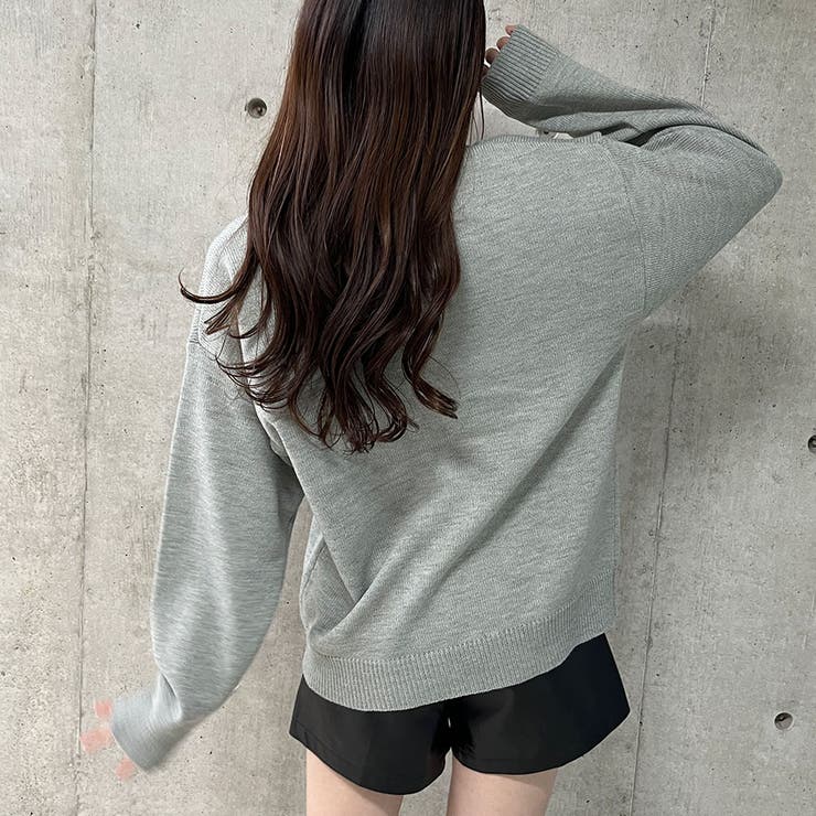 ANGEL BLUE/オーバーサイズニットトップス[品番：MJNW0003376]｜me