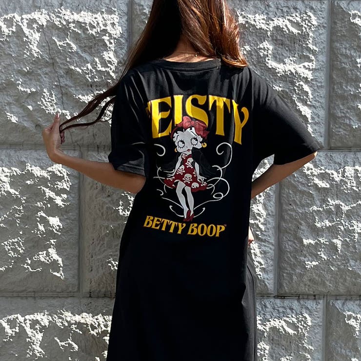 BETTY BOOPバックプリントTシャツワンピース[品番：MJNW0002115]｜me
