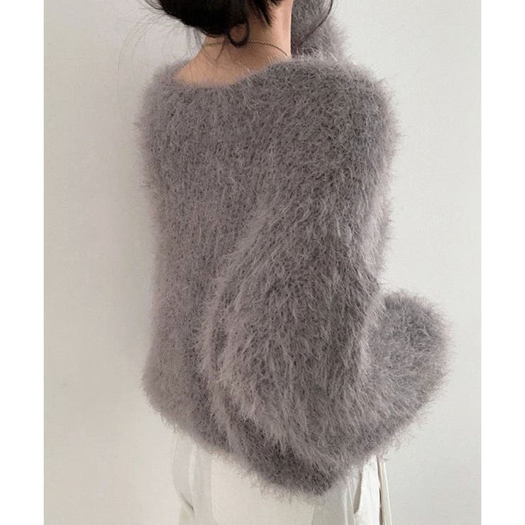 Vネックシャギーニットカーディガン | me Jane | 詳細画像2 