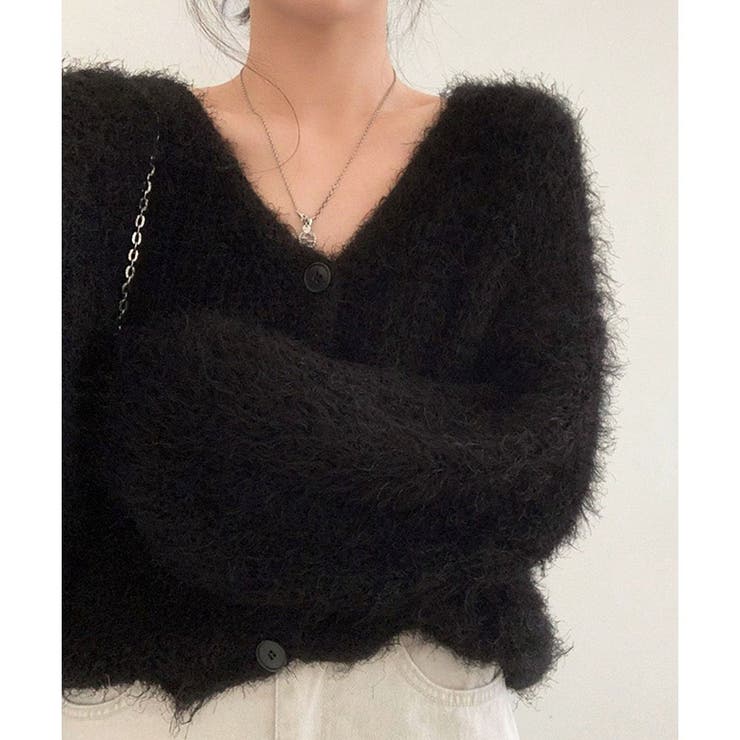 Vネックシャギーニットカーディガン | me Jane | 詳細画像20 