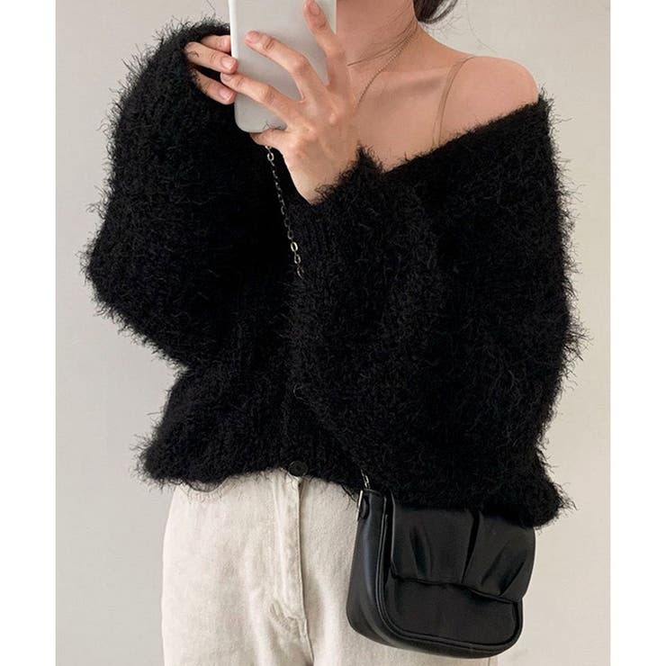 Vネックシャギーニットカーディガン | me Jane | 詳細画像21 