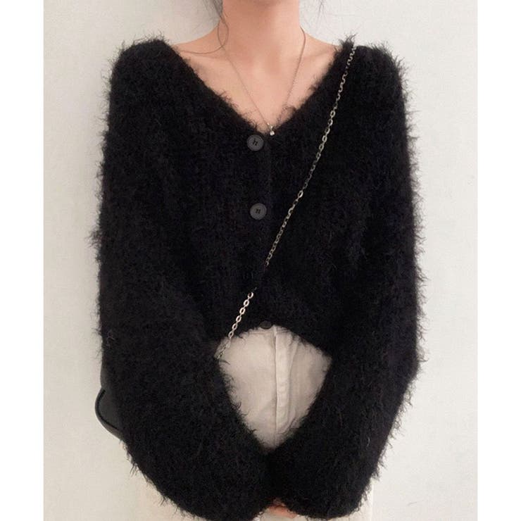 Vネックシャギーニットカーディガン | me Jane | 詳細画像23 