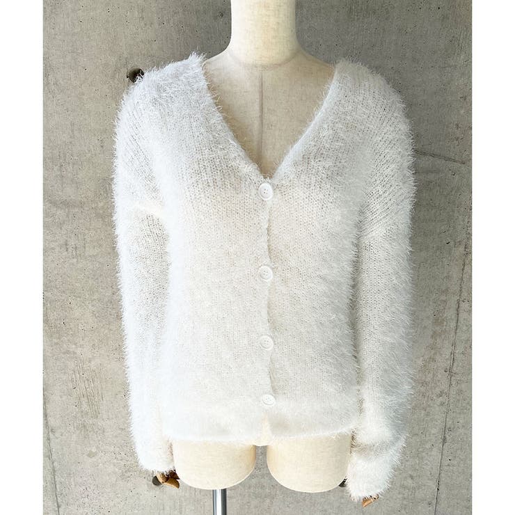 Vネックシャギーニットカーディガン | me Jane | 詳細画像24 