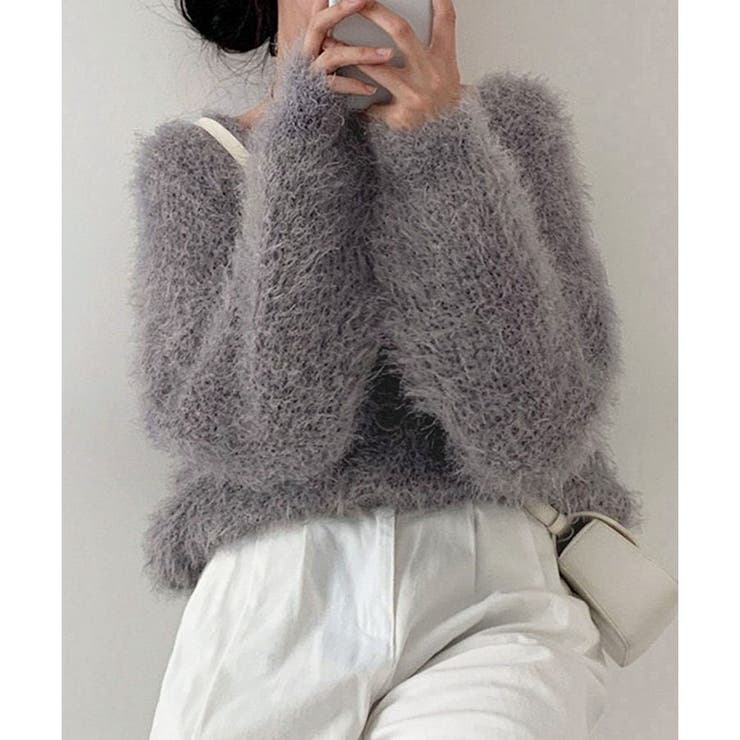 Vネックシャギーニットカーディガン | me Jane | 詳細画像6 