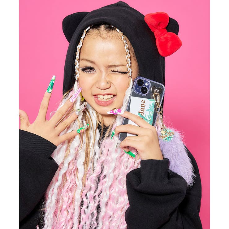 HELLO KITTY×meJane】裏起毛バックプリントフードリボン付きパー…[品番