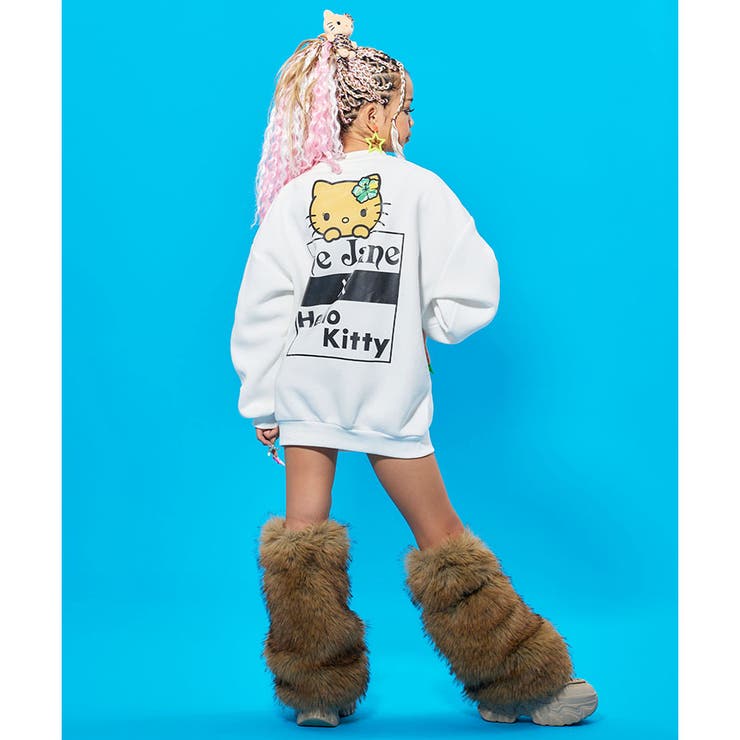 【HELLO KITTY×meJane】裏起毛バックプリントBIGトレーナー | me Jane | 詳細画像1 