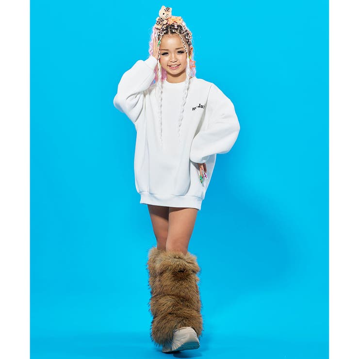 【HELLO KITTY×meJane】裏起毛バックプリントBIGトレーナー | me Jane | 詳細画像2 