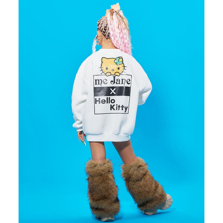 【HELLO KITTY×meJane】裏起毛バックプリントBIGトレーナー | me Jane | 詳細画像4 