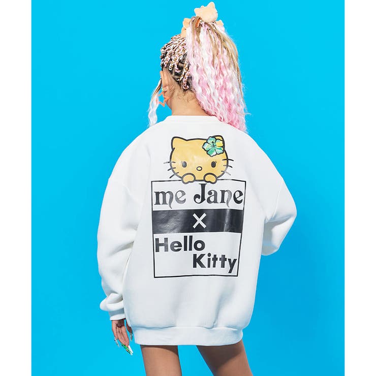 オフホワイト | 【HELLO KITTY×meJane】裏起毛バックプリントBIGトレーナー | me Jane
