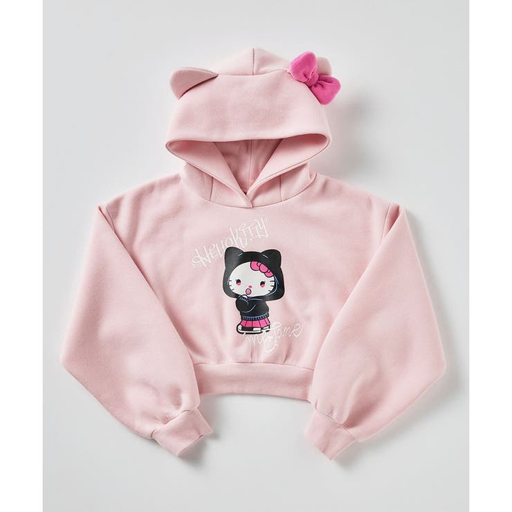 【HELLO KITTY×meJane】裏起毛ショート丈リボン付きパーカー | me Jane | 詳細画像20 