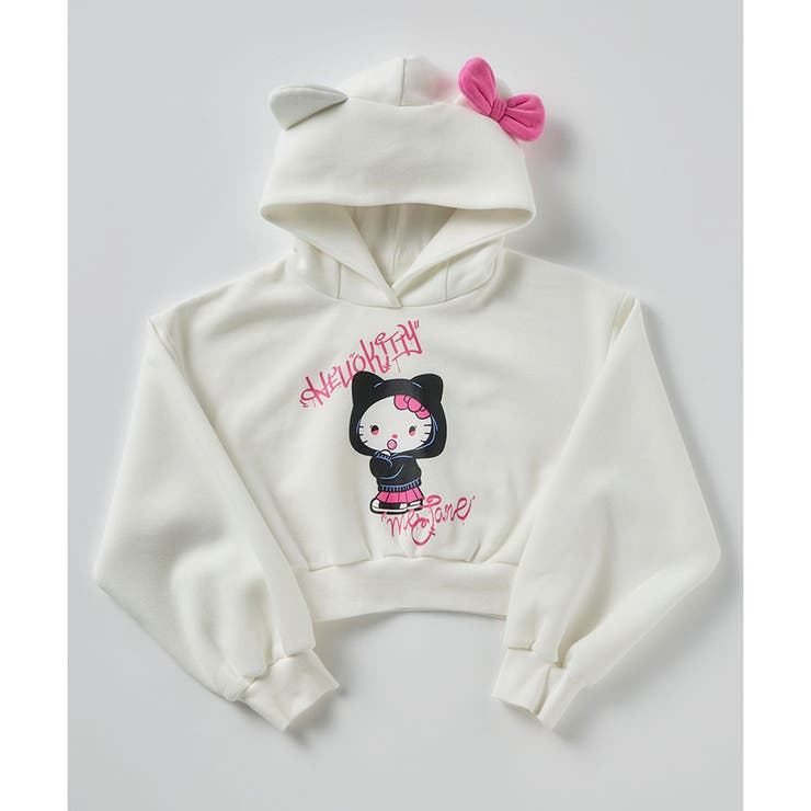 【HELLO KITTY×meJane】裏起毛ショート丈リボン付きパーカー | me Jane | 詳細画像21 