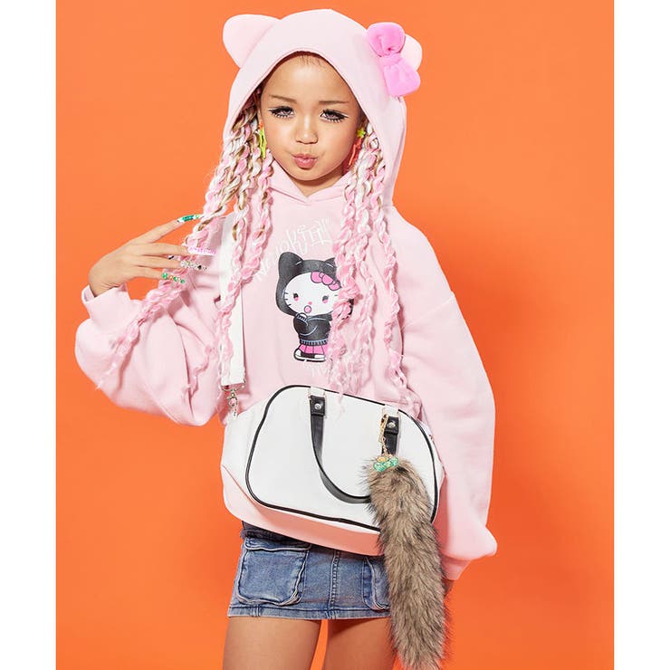 【HELLO KITTY×meJane】裏起毛ショート丈リボン付きパーカー | me Jane | 詳細画像6 