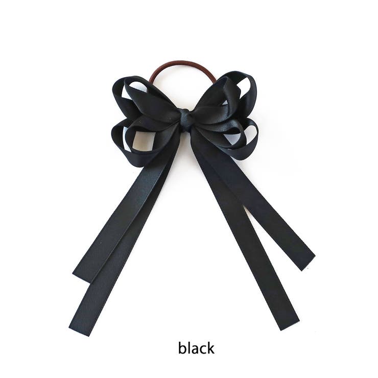 リボン 黒 ヘアゴム[品番：MLOA0002871]｜Melody Accessory（メロディーアクセサリー ）のレディースファッション通販｜SHOPLIST（ショップリスト）