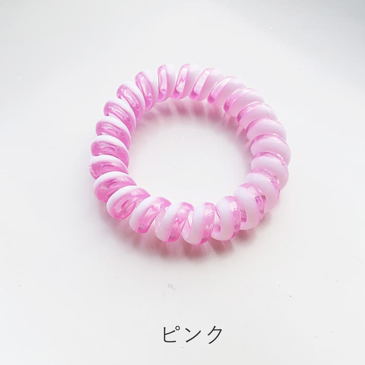 ピンク | クリア スプリング ゴム | Melody　Accessory