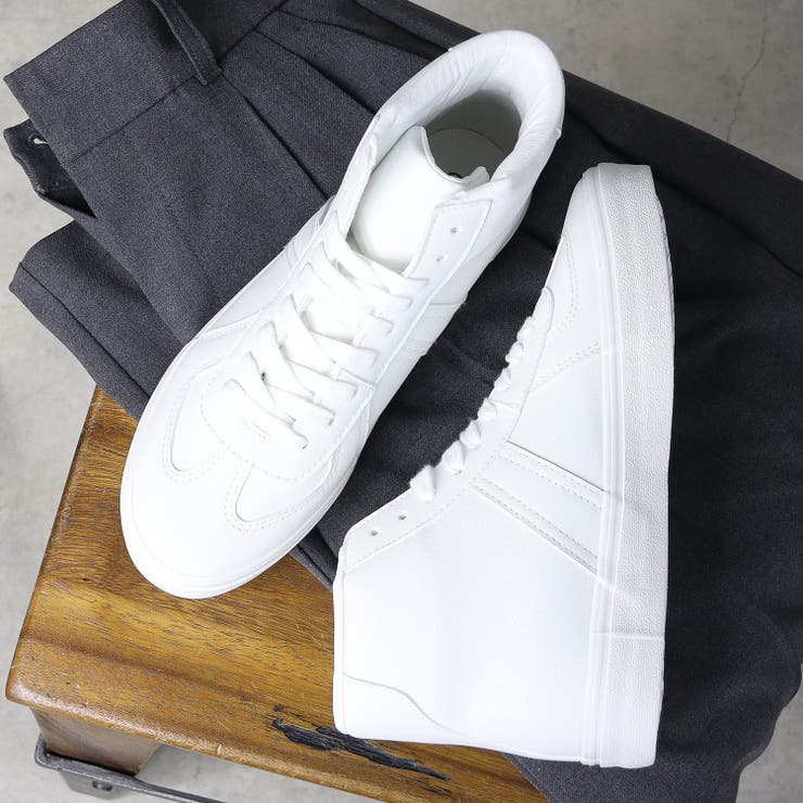 オールホワイト | ストリート セットアップ メンズ レディース ハイカットスニーカー ☆2428 | LibertyDoll