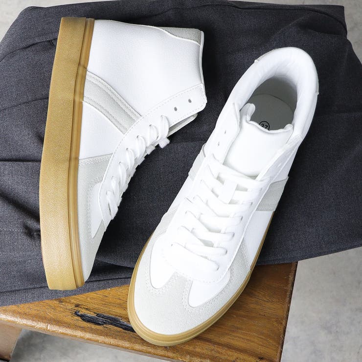 ホワイト | ストリート セットアップ メンズ レディース ハイカットスニーカー ☆2428 | LibertyDoll