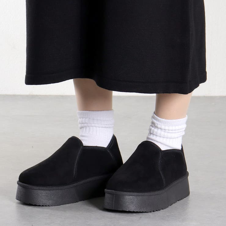 4cmソール ボア 裏起毛 厚底ファースリッポン ☆6360 | LibertyDoll | 詳細画像4 