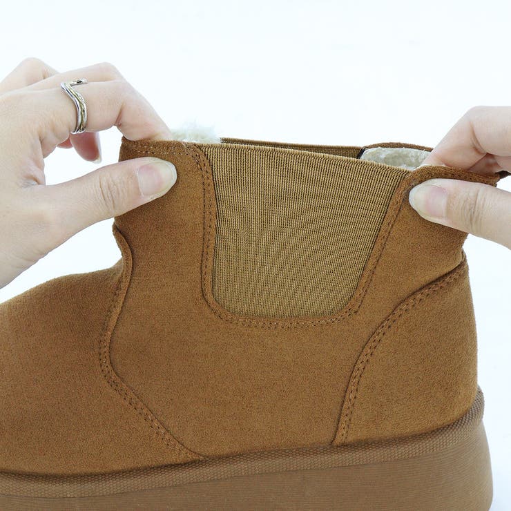 4cmソール ボア 裏起毛 厚底サイドゴアファーブーツ ☆6364 | LibertyDoll | 詳細画像2 