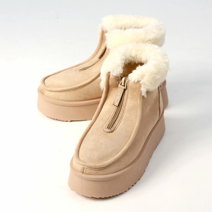 4.5cmヒール 裏起毛 ボア 厚底ファーブーツ ☆6368 | LibertyDoll | 詳細画像3 