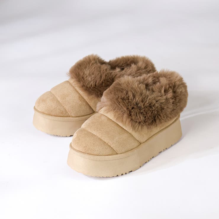 4.5cmヒール 厚底折り返しファースリッポンシューズ ☆6411 | LibertyDoll | 詳細画像2 