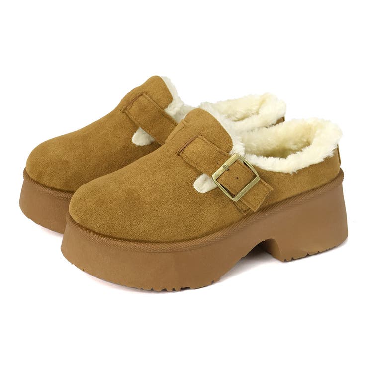 6cmヒール 裏起毛 ボア ファー 厚底 ベルトムートンスリッポン ☆6421 | LibertyDoll | 詳細画像11 