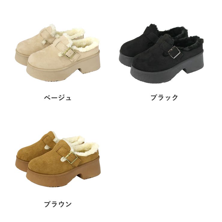 6cmヒール 裏起毛 ボア ファー 厚底 ベルトムートンスリッポン ☆6421 | LibertyDoll | 詳細画像12 