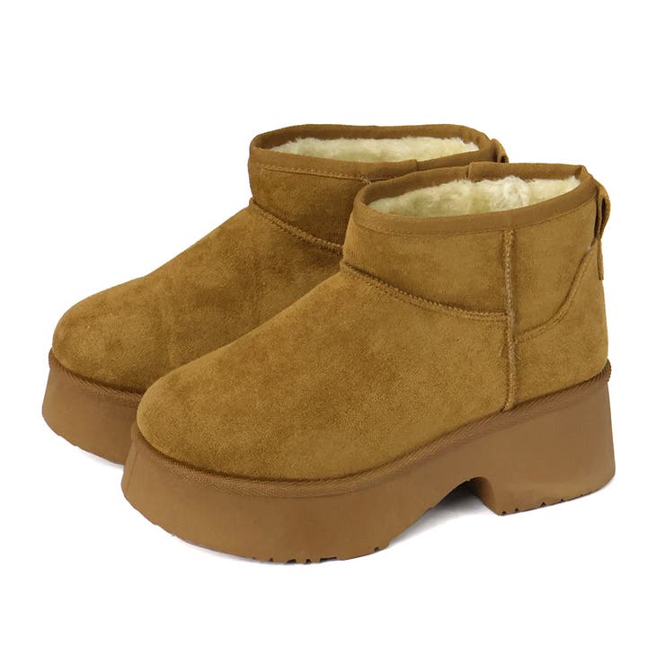 6cmヒール 裏起毛 ボア ファー 厚底 ムートンブーツ ☆6422 | LibertyDoll | 詳細画像10 