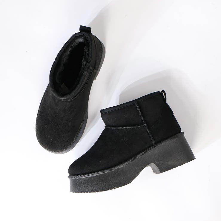 6cmヒール 裏起毛 ボア ファー 厚底 ムートンブーツ ☆6422 | LibertyDoll | 詳細画像5 