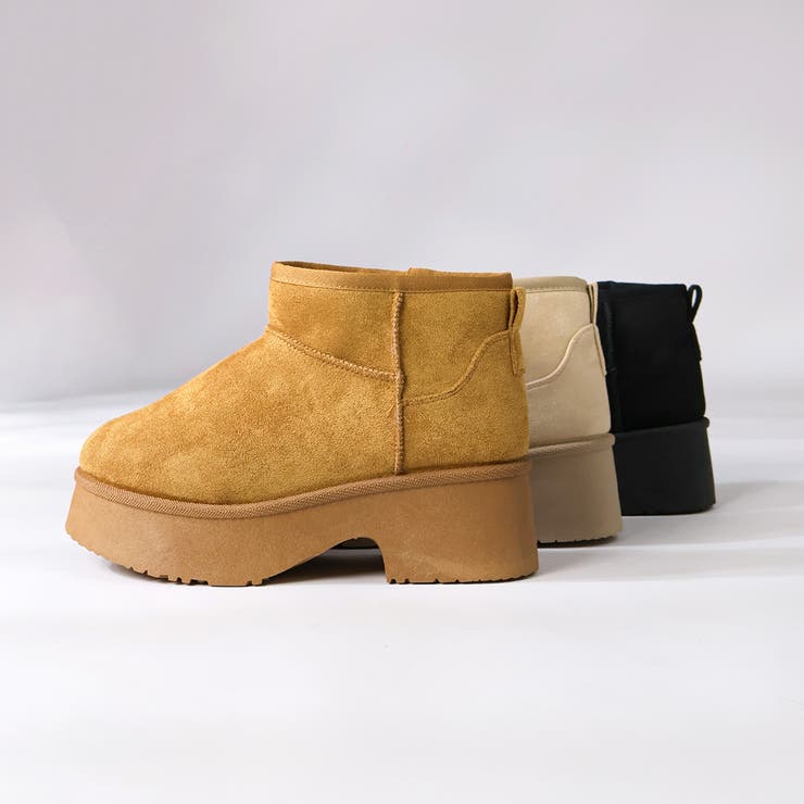 6cmヒール 裏起毛 ボア ファー 厚底 ムートンブーツ ☆6422 | LibertyDoll | 詳細画像6 