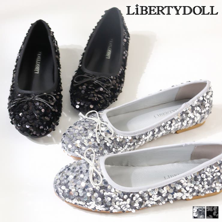 フラット ワンピース オフィス パーティー スパンコールパンプス ☆1030 | LibertyDoll | 詳細画像1 