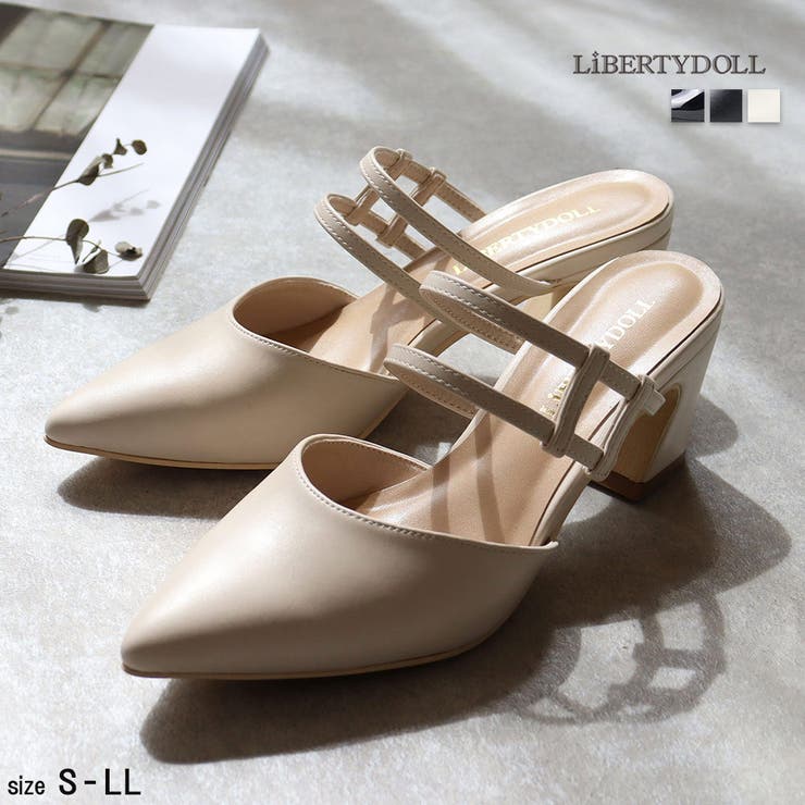 ダブルストラップミュールパンプス154-1178 | LibertyDoll | 詳細画像1 