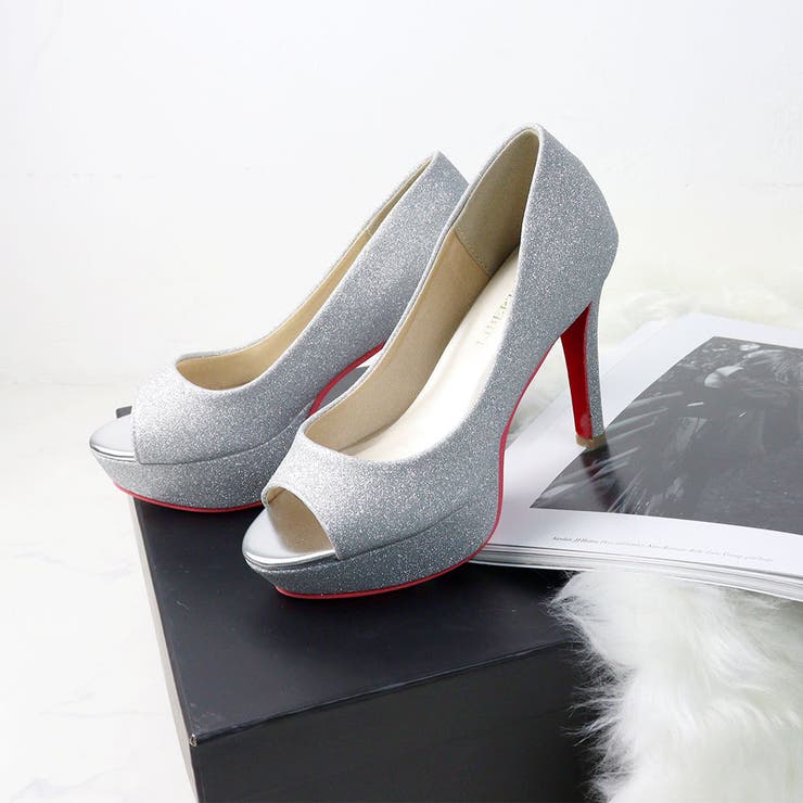 シルバーグリッター | レッドソールピンヒールパンプス ☆1200 | LibertyDoll