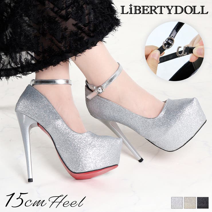 15cmヒール ラメハイヒールパンプス ☆1251[品番：SFWS0002832