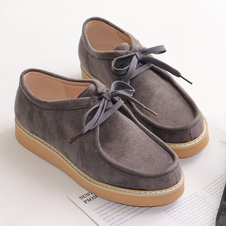 グレー | 2.5cmヒール モカシンシューズ ☆3047 | LibertyDoll