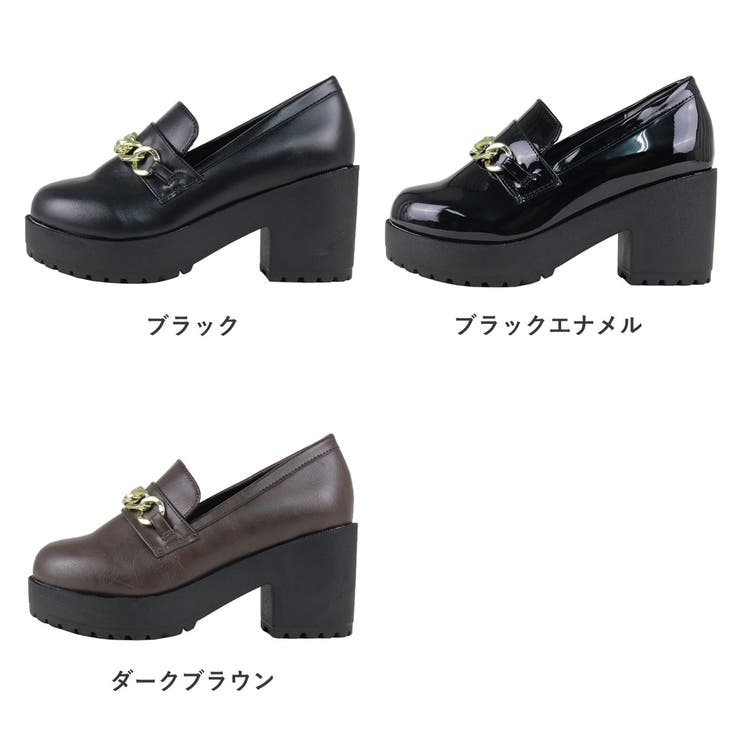 厚底ゴールドチェーンローファー154-3058 | LibertyDoll | 詳細画像14 