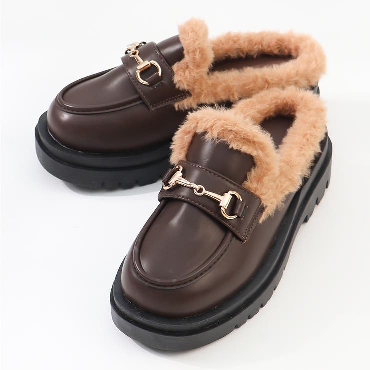 ダークブラウン | 5cmヒール ワンピース セットアップ ビットローファーサンダル ☆3063 | LibertyDoll