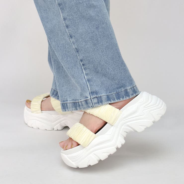 7cmヒール ワンピース パーティー 厚底ギャザーサンダル ☆4187 | LibertyDoll | 詳細画像2 