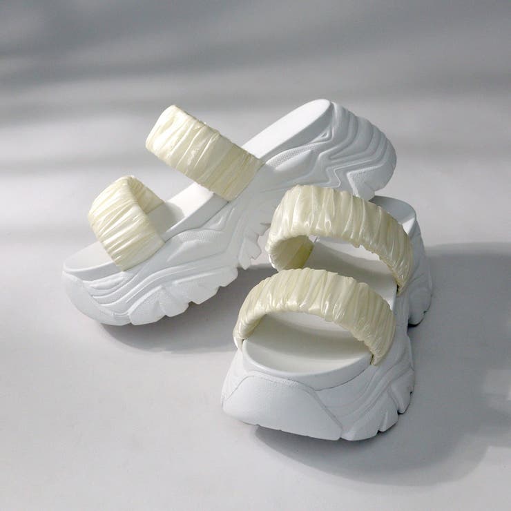 7cmヒール ワンピース パーティー 厚底ギャザーサンダル ☆4187 | LibertyDoll | 詳細画像4 