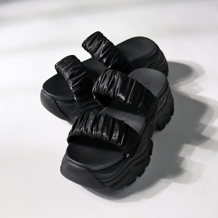 7cmヒール ワンピース パーティー 厚底ギャザーサンダル ☆4187 | LibertyDoll | 詳細画像6 