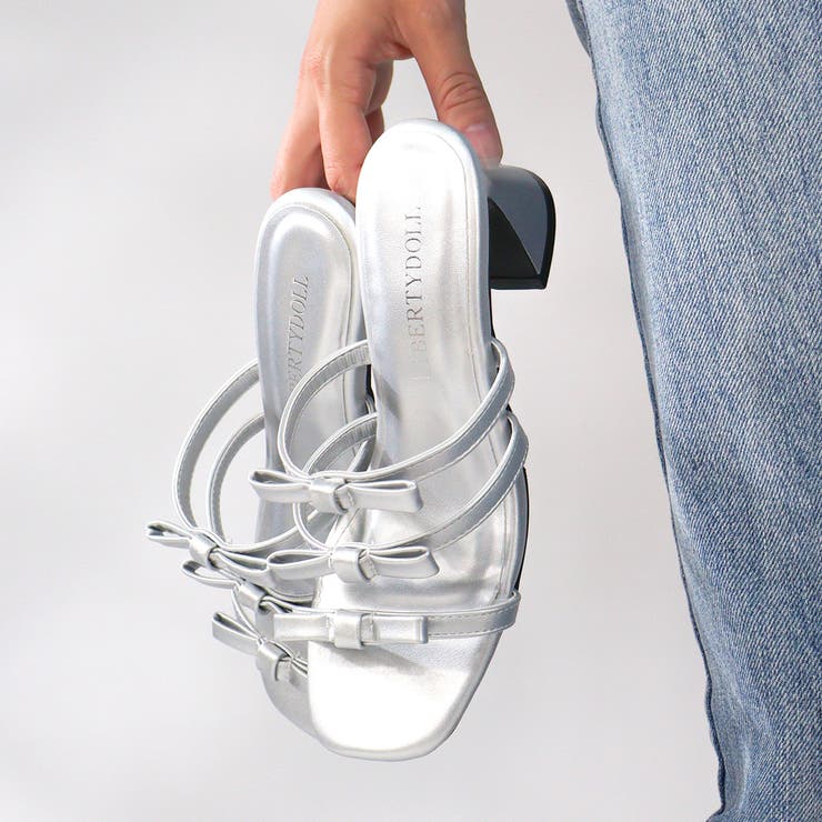 6cmヒール オフィス フォーマル トリプルリボンサンダル☆4202 | LibertyDoll | 詳細画像4 