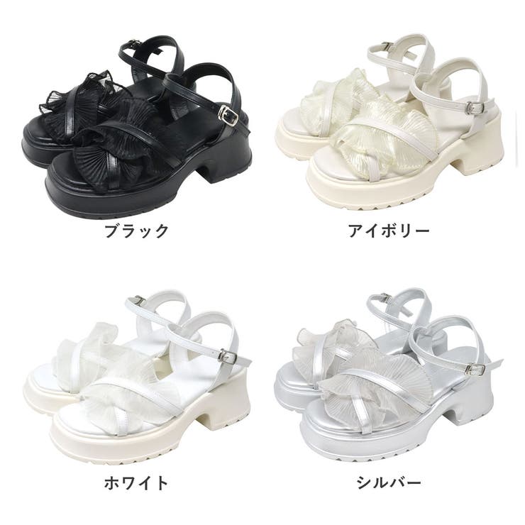 6cmヒール オフィス パーティー セットアップ フリルサンダル ☆4204 | LibertyDoll | 詳細画像12 