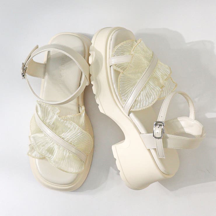 6cmヒール オフィス パーティー セットアップ フリルサンダル ☆4204 | LibertyDoll | 詳細画像2 