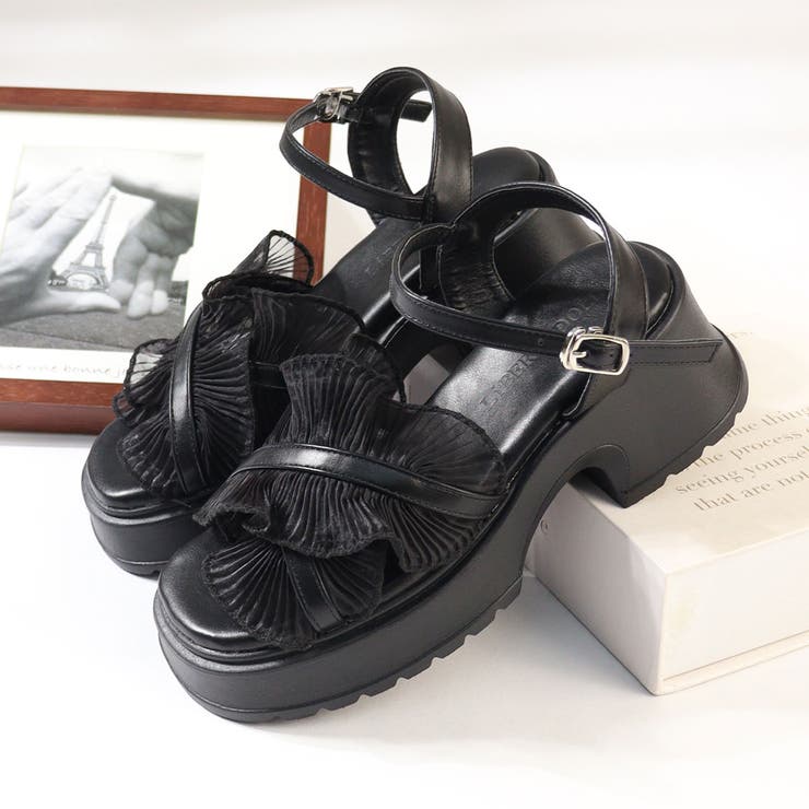 6cmヒール オフィス パーティー セットアップ フリルサンダル ☆4204 | LibertyDoll | 詳細画像4 