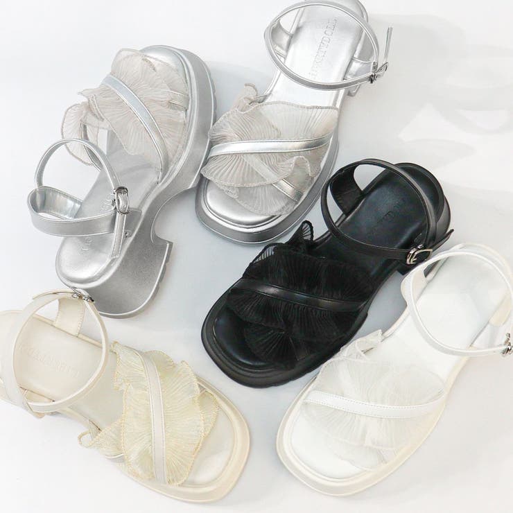 6cmヒール オフィス パーティー セットアップ フリルサンダル ☆4204 | LibertyDoll | 詳細画像5 