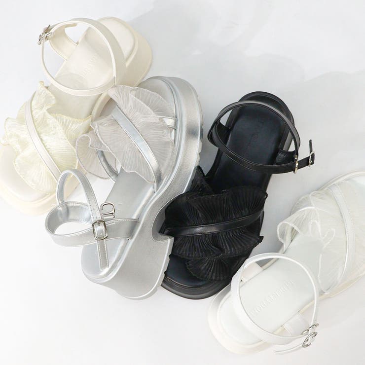 6cmヒール オフィス パーティー セットアップ フリルサンダル ☆4204 | LibertyDoll | 詳細画像7 