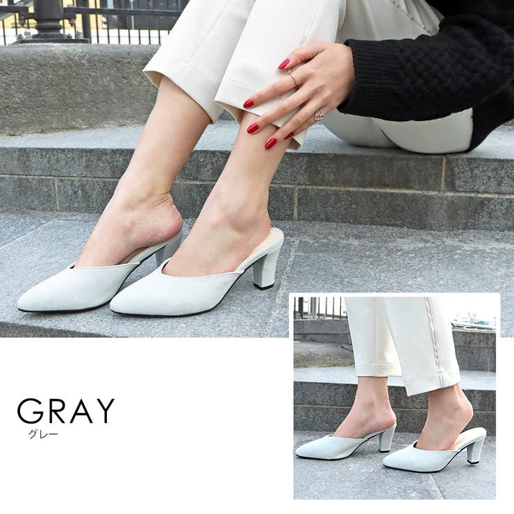 7cmチャンキーヒールVカットスリッパサンダル ☆5439 | LibertyDoll | 詳細画像14 