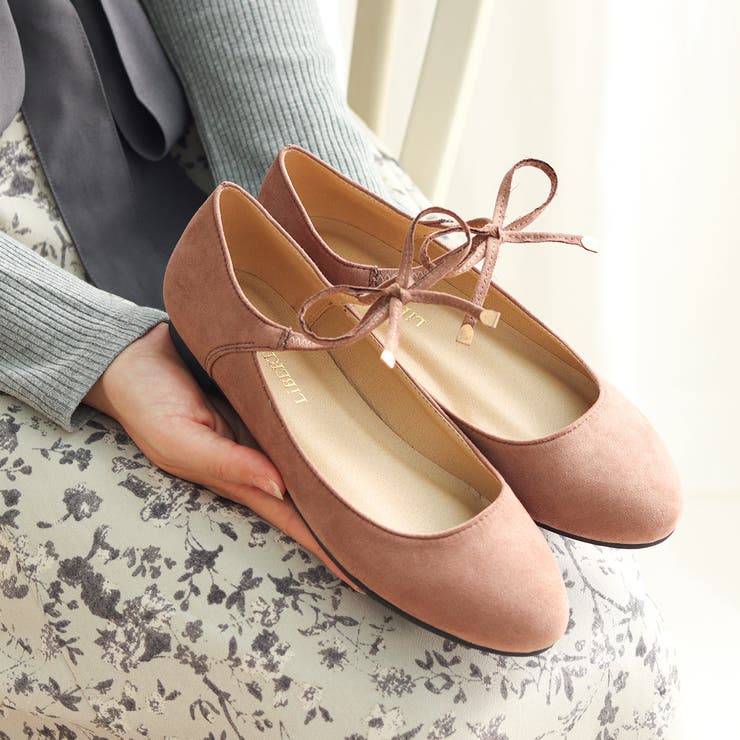 BROWN | リボンストラップバレエシューズ154-5539 | LibertyDoll