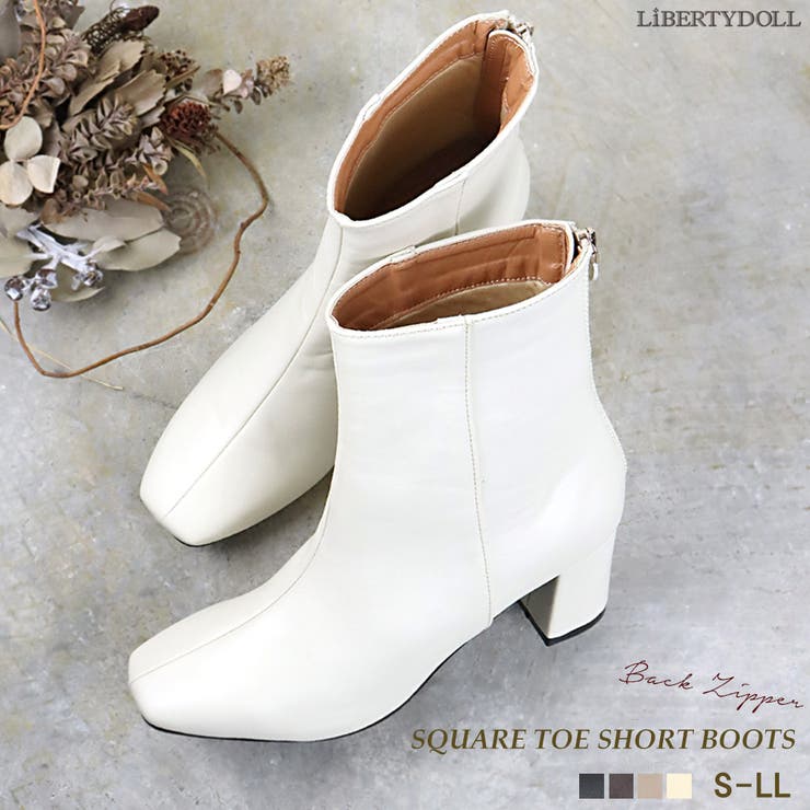 スクエアトゥヒールブーツ ☆9044 | LibertyDoll | 詳細画像1 