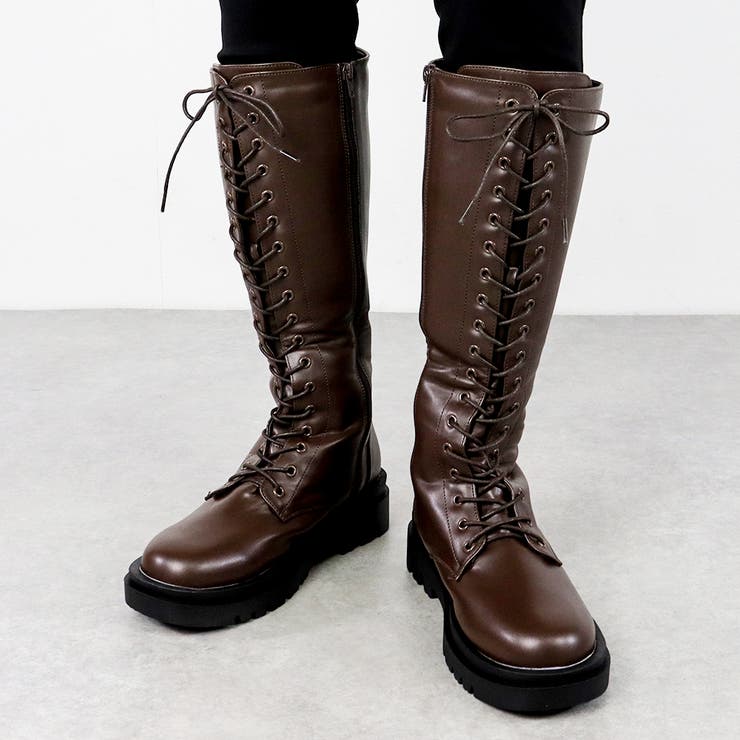 秋冬 レースアップ ロングブーツ ☆9090[品番：SFWS0000617