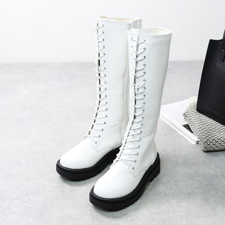 秋冬 レースアップ ロングブーツ ☆9090[品番：SFWS0000617